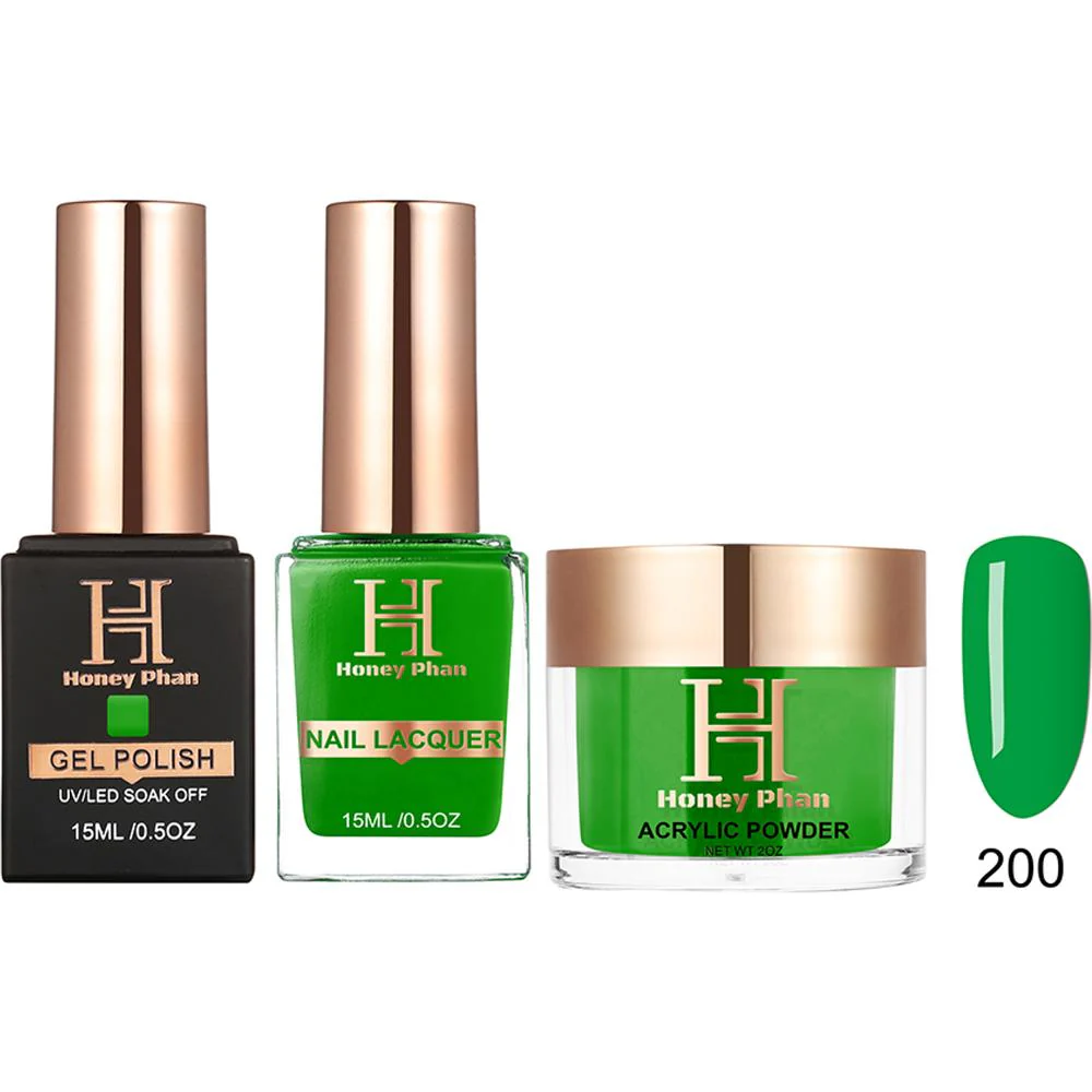 Honey's Nail Secret Combo - UV/LED Soak Off Gel Polish 0.5 oz. + Nail Lacquer 0.5 oz. + Acrylic Powder 2 oz. - #HP 200