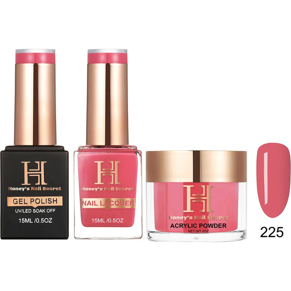 Honey's Nail Secret Combo - UV/LED Soak Off Gel Polish 0.5 oz. + Nail Lacquer 0.5 oz. + Acrylic Powder 2 oz. - #HP 225