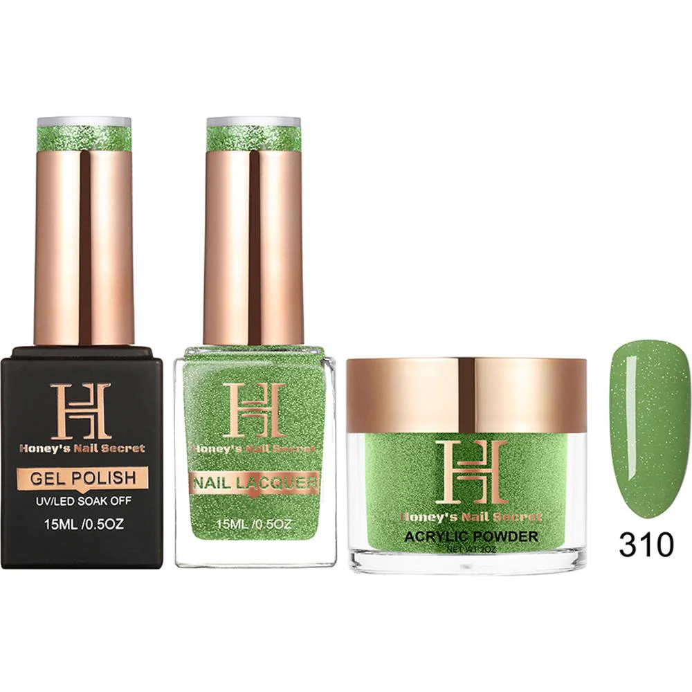 Honey's Nail Secret Combo - UV/LED Soak Off Gel Polish 0.5 oz. + Nail Lacquer 0.5 oz. + Acrylic Powder 2 oz. - #HP 310