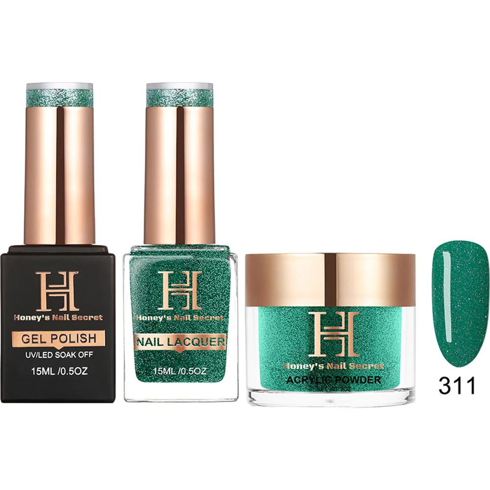 Honey's Nail Secret Combo - UV/LED Soak Off Gel Polish 0.5 oz. + Nail Lacquer 0.5 oz. + Acrylic Powder 2 oz. - #HP 311