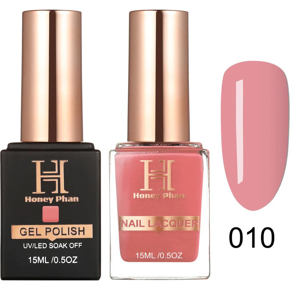 Honey's Nail Secret Duo - UV/LED Soak Off Gel Polish 0.5 oz. + Nail Lacquer 0.5 oz. - #HP 010