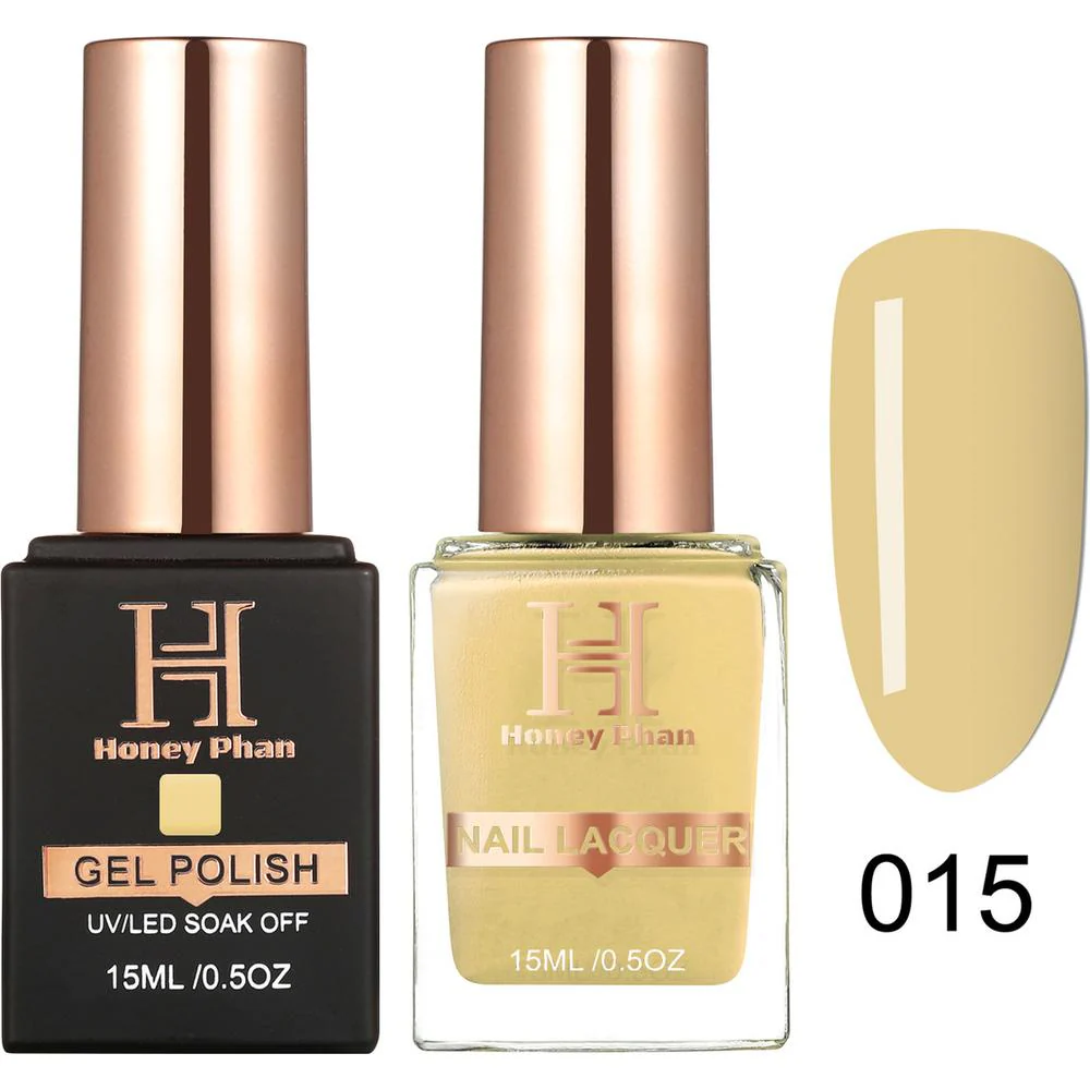 Honey's Nail Secret Duo - UV/LED Soak Off Gel Polish 0.5 oz. + Nail Lacquer 0.5 oz. - #HP 015
