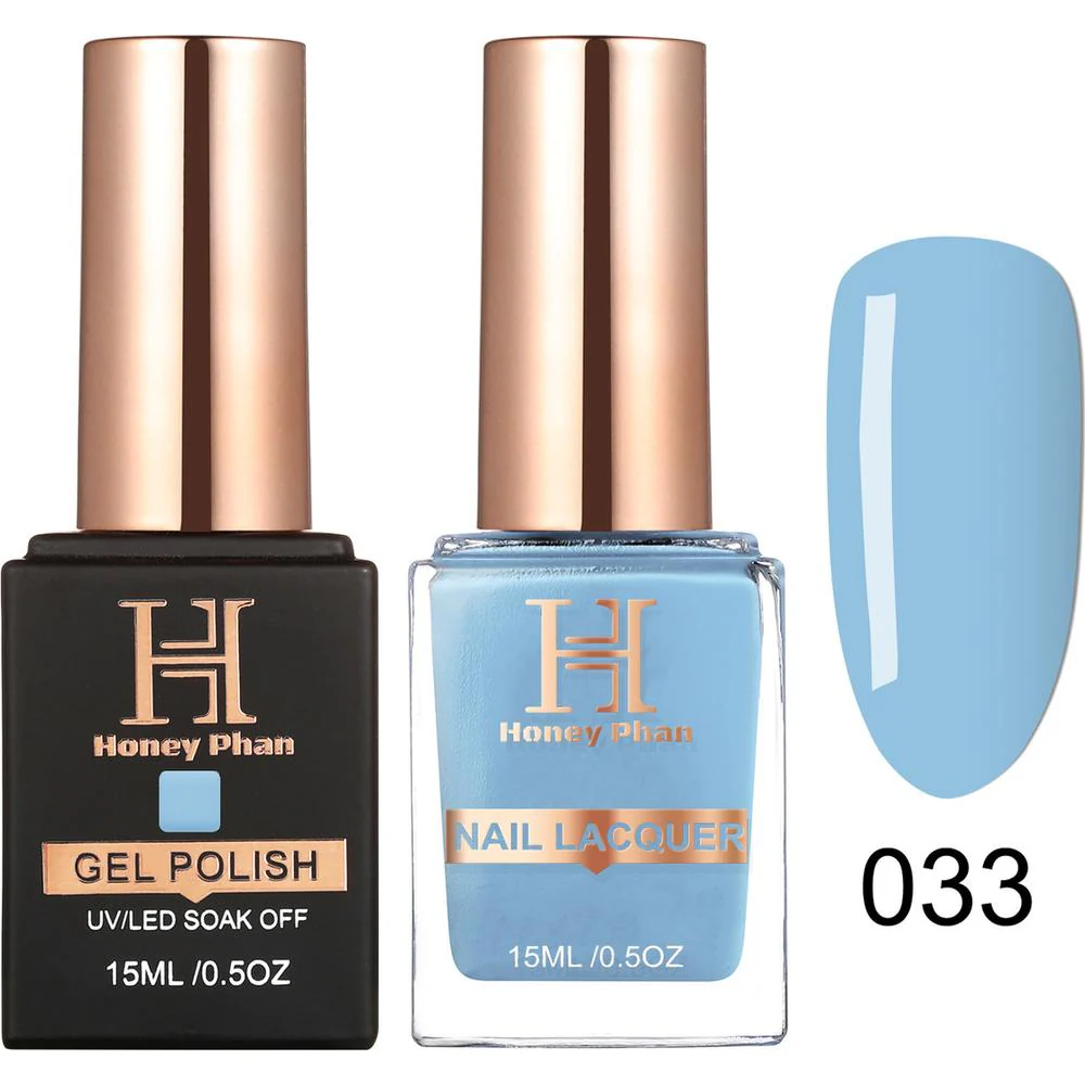 Honey's Nail Secret Duo - UV/LED Soak Off Gel Polish 0.5 oz. + Nail Lacquer 0.5 oz. - #HP 033
