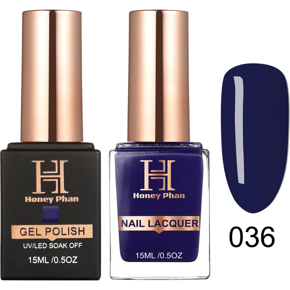 Honey's Nail Secret Duo - UV/LED Soak Off Gel Polish 0.5 oz. + Nail Lacquer 0.5 oz. - #HP 036