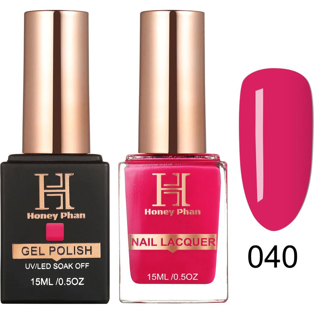 Honey's Nail Secret Duo - UV/LED Soak Off Gel Polish 0.5 oz. + Nail Lacquer 0.5 oz. - #HP 040
