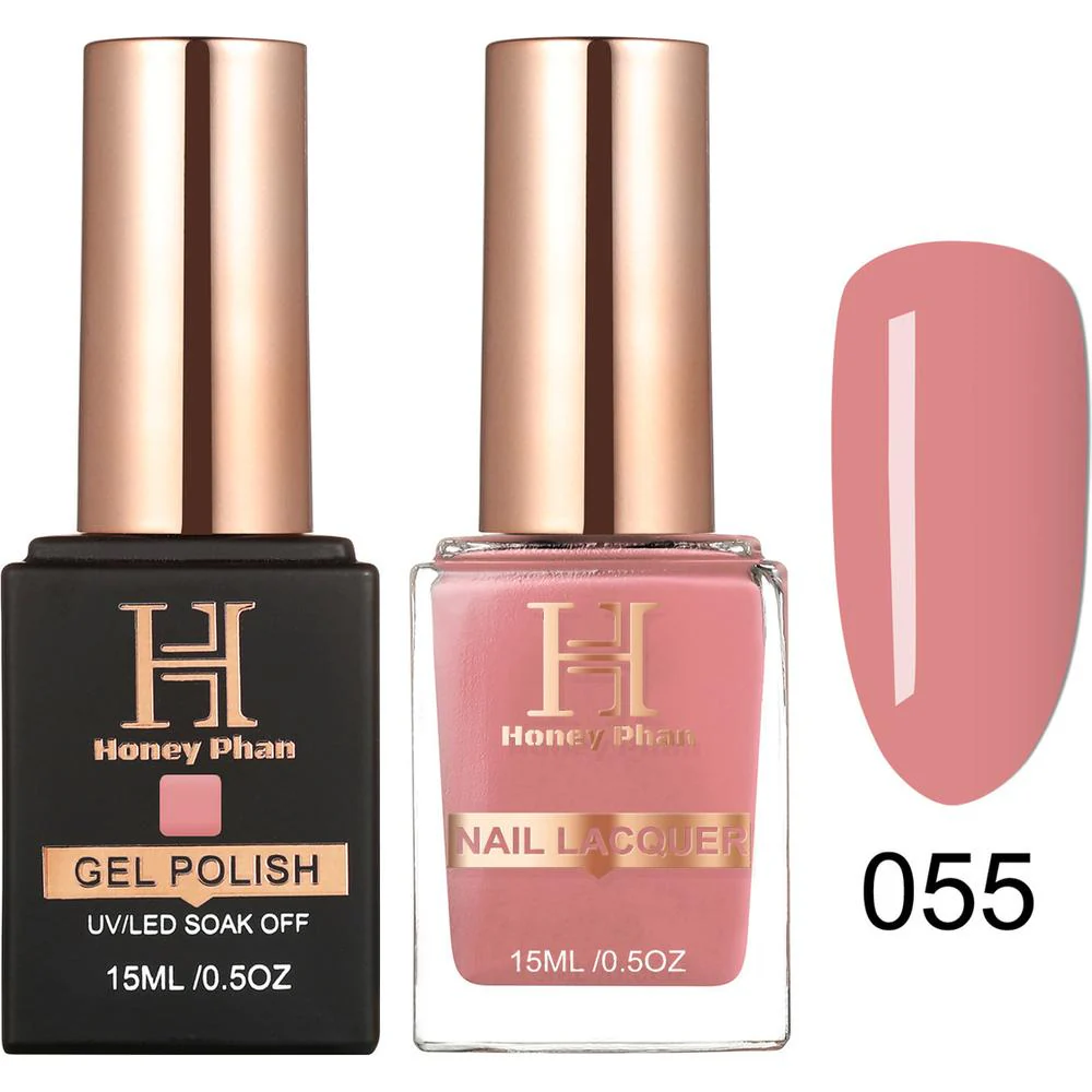Honey's Nail Secret Duo - UV/LED Soak Off Gel Polish 0.5 oz. + Nail Lacquer 0.5 oz. - #HP 055