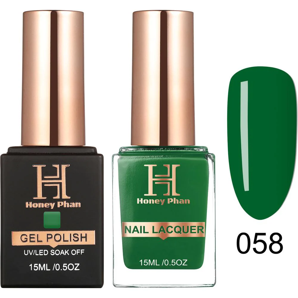 Honey's Nail Secret Duo - UV/LED Soak Off Gel Polish 0.5 oz. + Nail Lacquer 0.5 oz. - #HP 058