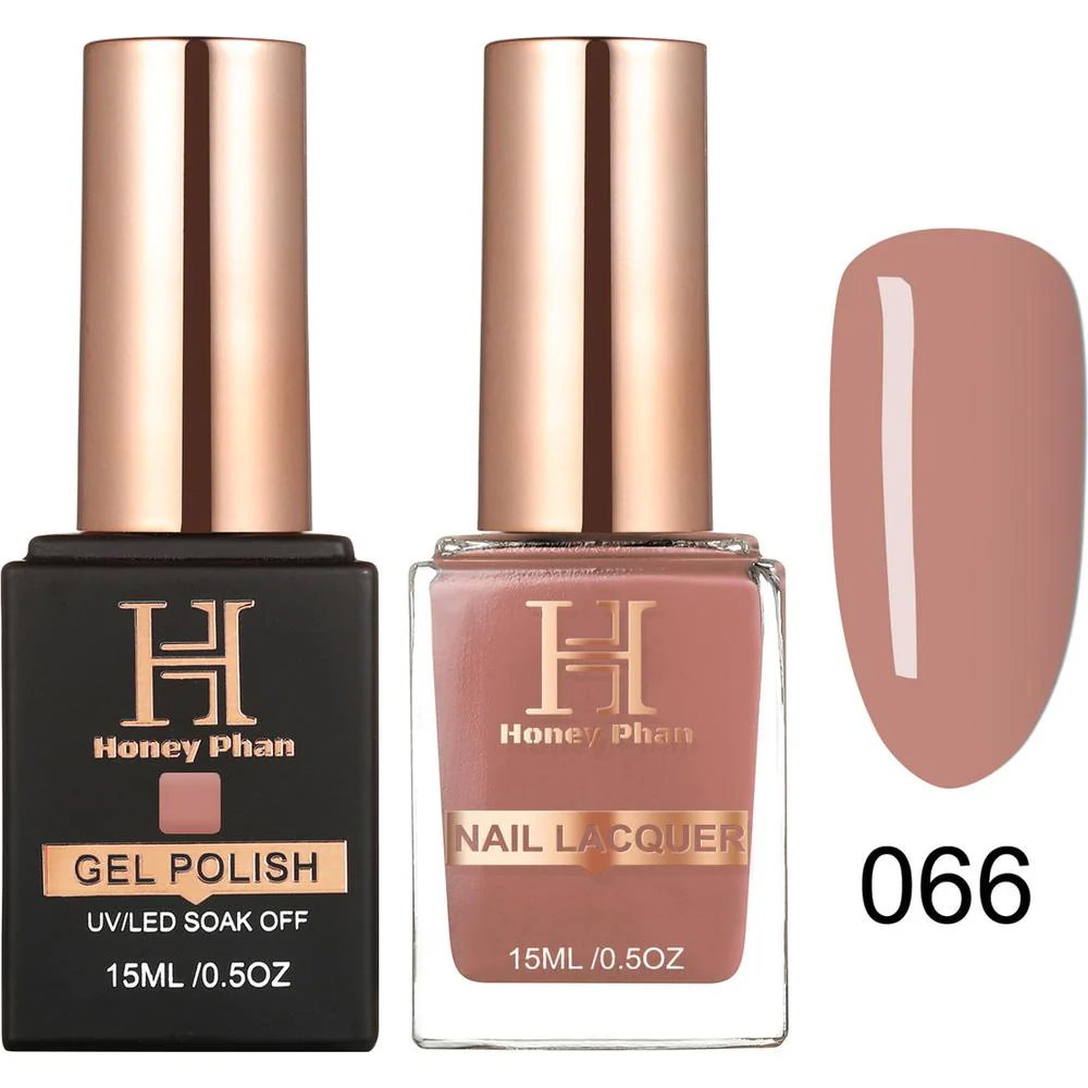 Honey's Nail Secret Duo - UV/LED Soak Off Gel Polish 0.5 oz. + Nail Lacquer 0.5 oz. - #HP 066
