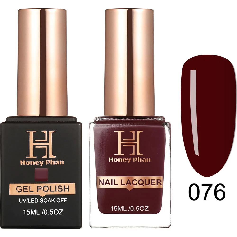 Honey's Nail Secret Duo - UV/LED Soak Off Gel Polish 0.5 oz. + Nail Lacquer 0.5 oz. - #HP 076