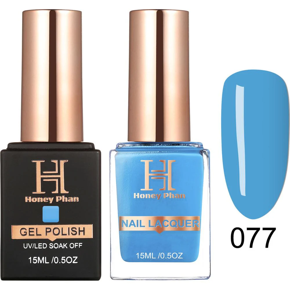 Honey's Nail Secret Duo - UV/LED Soak Off Gel Polish 0.5 oz. + Nail Lacquer 0.5 oz. - #HP 077