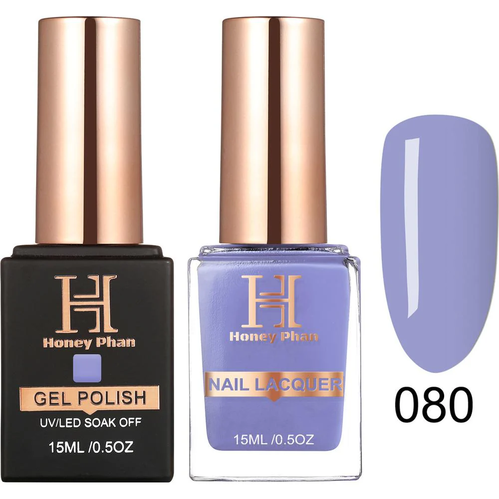 Honey's Nail Secret Duo - UV/LED Soak Off Gel Polish 0.5 oz. + Nail Lacquer 0.5 oz. - #HP 080