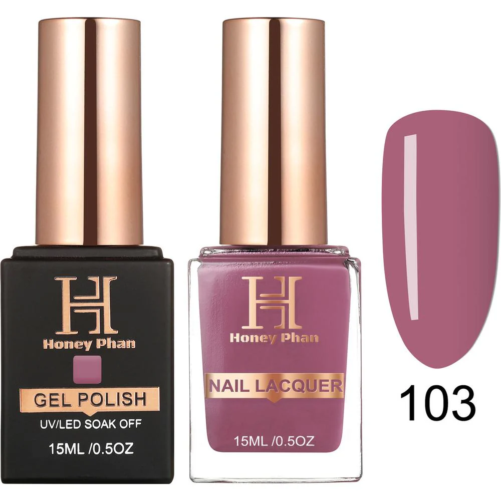 Honey's Nail Secret Duo - UV/LED Soak Off Gel Polish 0.5 oz. + Nail Lacquer 0.5 oz. - #HP 103