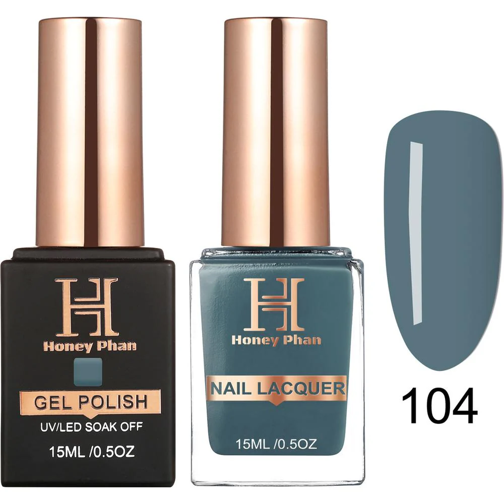 Honey's Nail Secret Duo - UV/LED Soak Off Gel Polish 0.5 oz. + Nail Lacquer 0.5 oz. - #HP 104