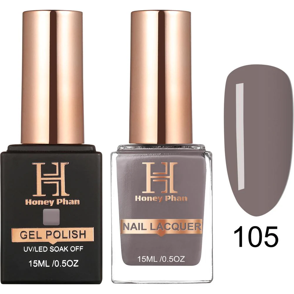 Honey's Nail Secret Duo - UV/LED Soak Off Gel Polish 0.5 oz. + Nail Lacquer 0.5 oz. - #HP 105