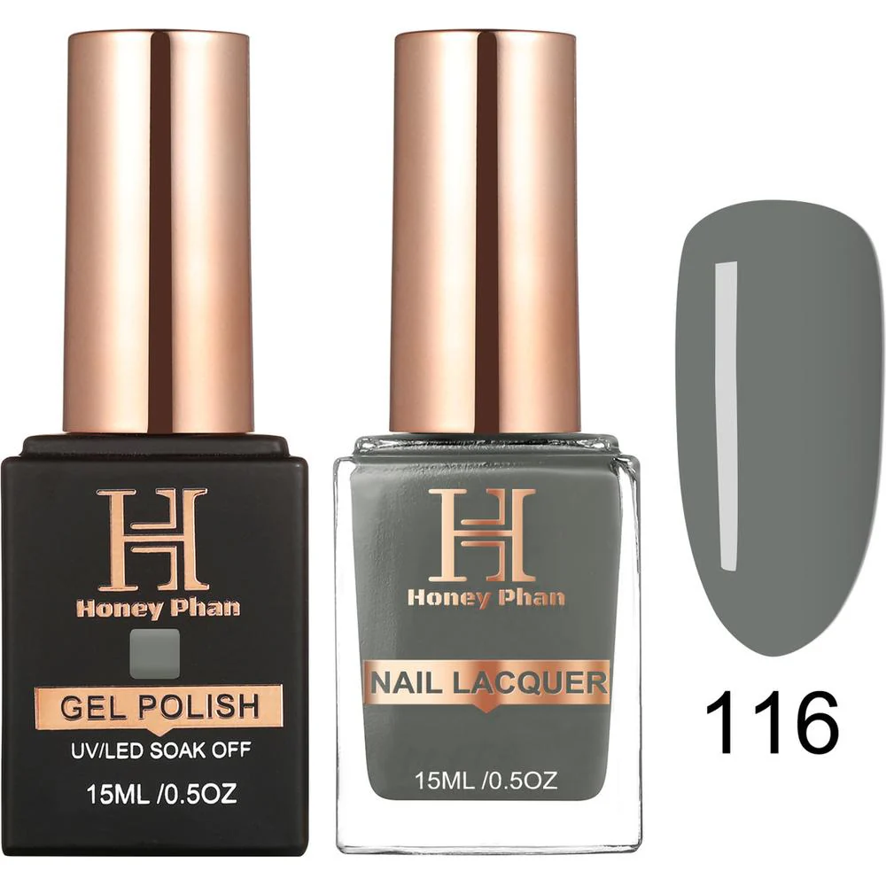 Honey's Nail Secret Duo - UV/LED Soak Off Gel Polish 0.5 oz. + Nail Lacquer 0.5 oz. - #HP 116