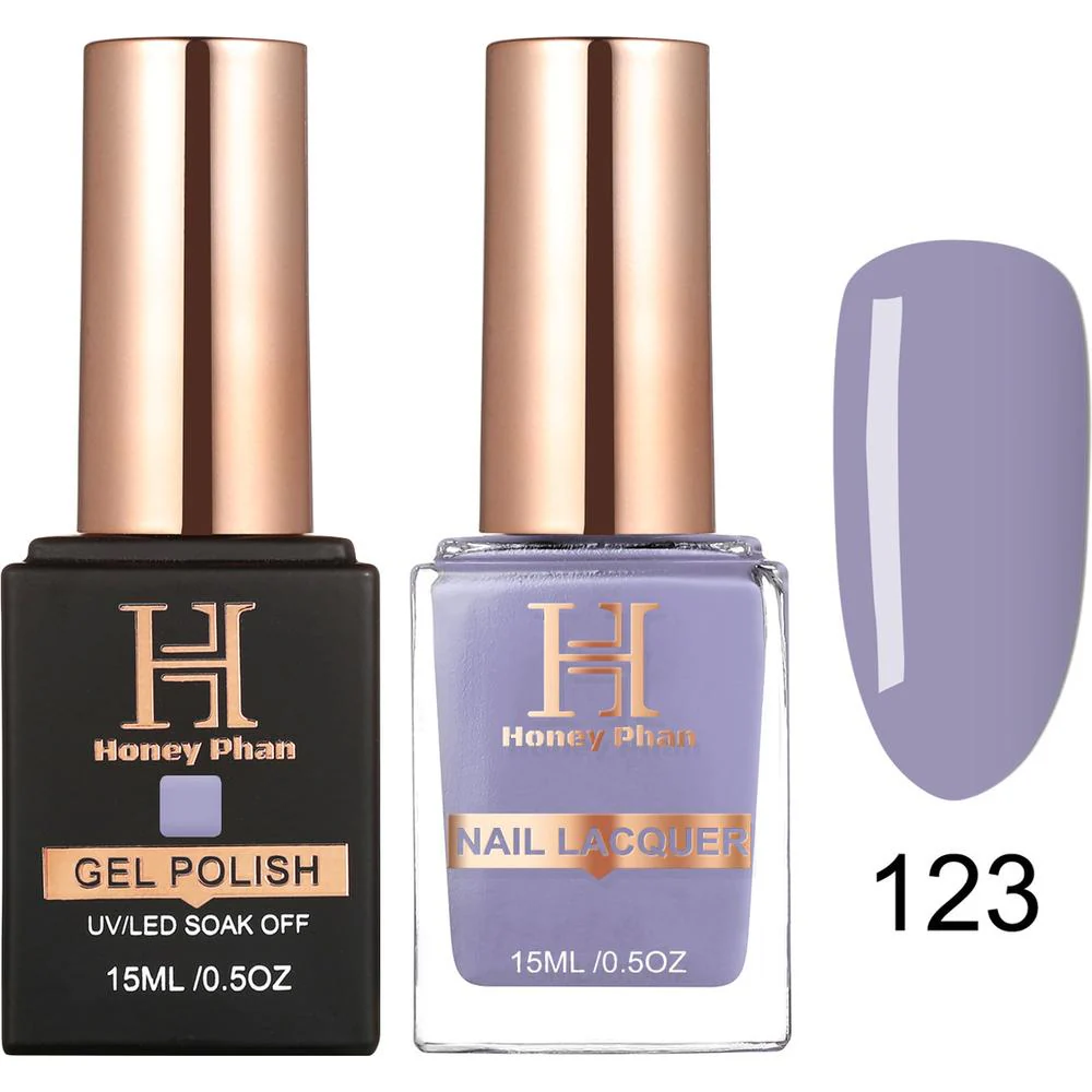 Honey's Nail Secret Duo - UV/LED Soak Off Gel Polish 0.5 oz. + Nail Lacquer 0.5 oz. - #HP 123
