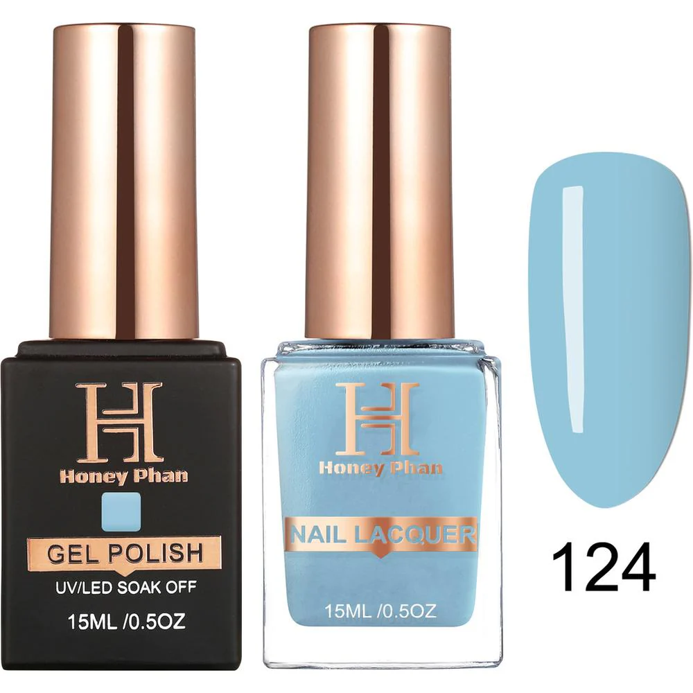 Honey's Nail Secret Duo - UV/LED Soak Off Gel Polish 0.5 oz. + Nail Lacquer 0.5 oz. - #HP 124
