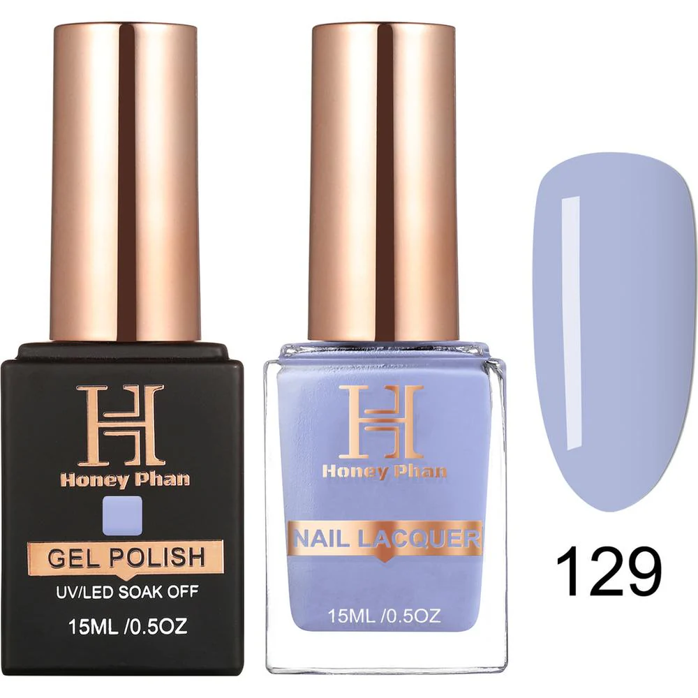 Honey's Nail Secret Duo - UV/LED Soak Off Gel Polish 0.5 oz. + Nail Lacquer 0.5 oz. - #HP 129