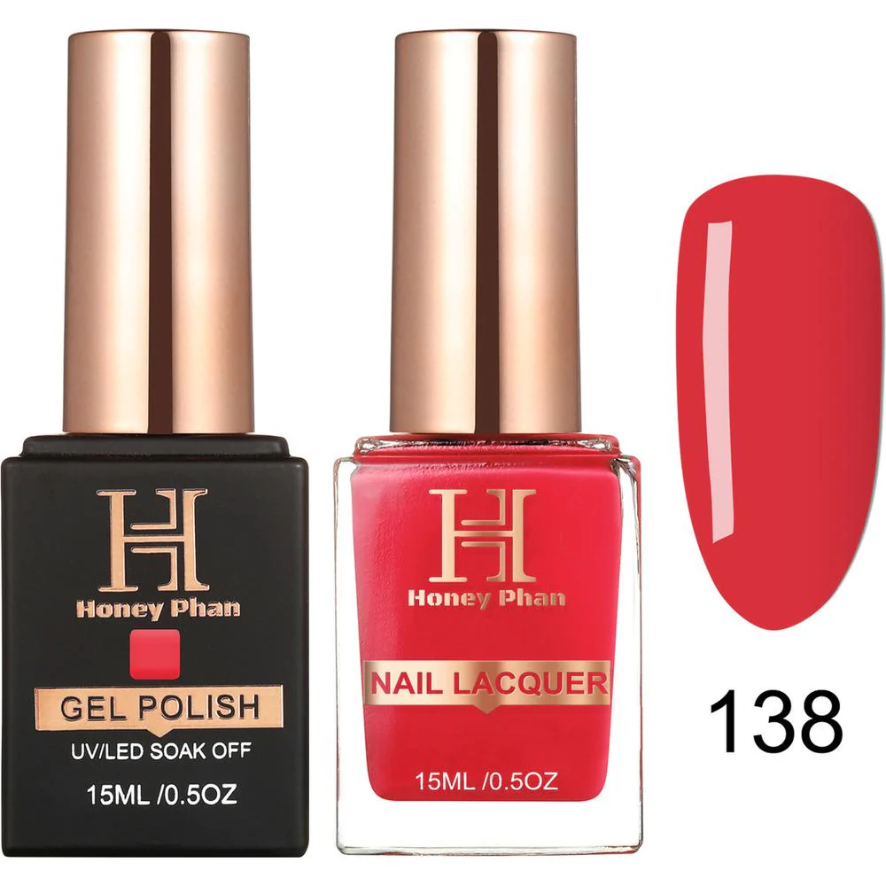 Honey's Nail Secret Duo - UV/LED Soak Off Gel Polish 0.5 oz. + Nail Lacquer 0.5 oz. - #HP 138
