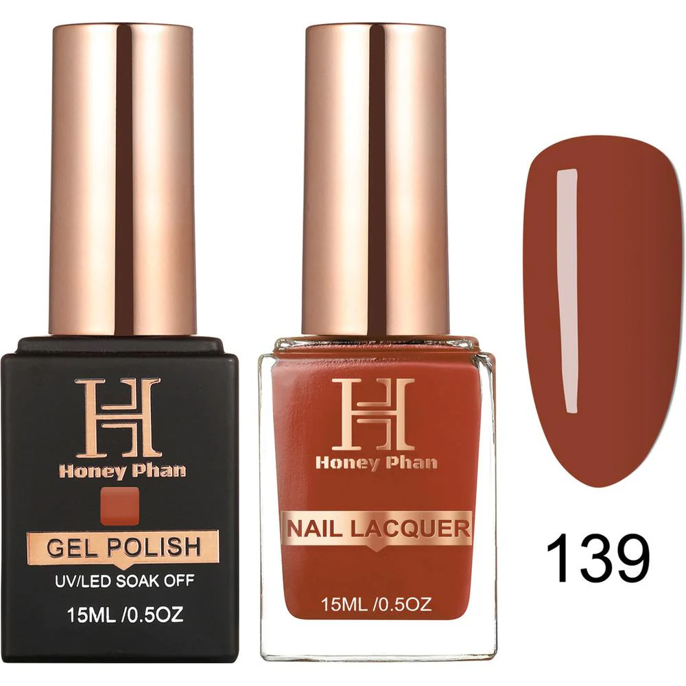 Honey's Nail Secret Duo - UV/LED Soak Off Gel Polish 0.5 oz. + Nail Lacquer 0.5 oz. - #HP 139