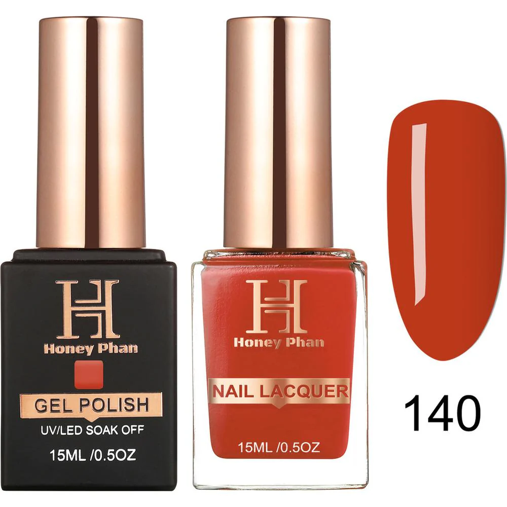Honey's Nail Secret Duo - UV/LED Soak Off Gel Polish 0.5 oz. + Nail Lacquer 0.5 oz. - #HP 140