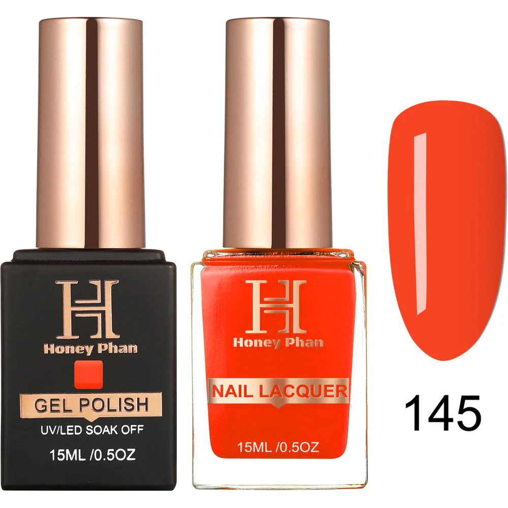 Honey's Nail Secret Duo - UV/LED Soak Off Gel Polish 0.5 oz. + Nail Lacquer 0.5 oz. - #HP 145
