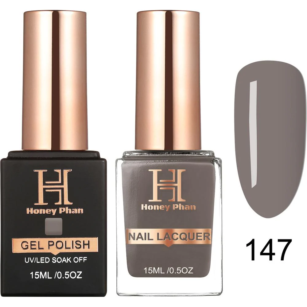 Honey's Nail Secret Duo - UV/LED Soak Off Gel Polish 0.5 oz. + Nail Lacquer 0.5 oz. - #HP 147