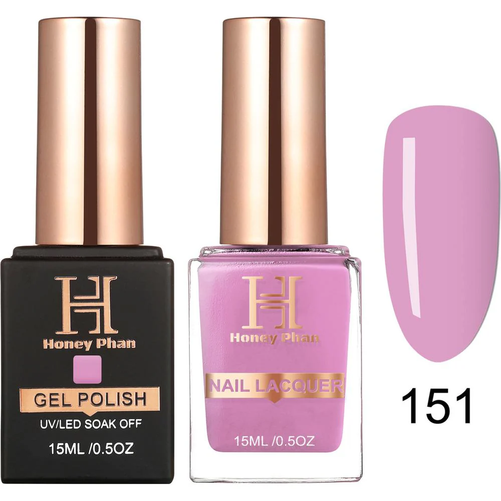 Honey's Nail Secret Duo - UV/LED Soak Off Gel Polish 0.5 oz. + Nail Lacquer 0.5 oz. - #HP 151