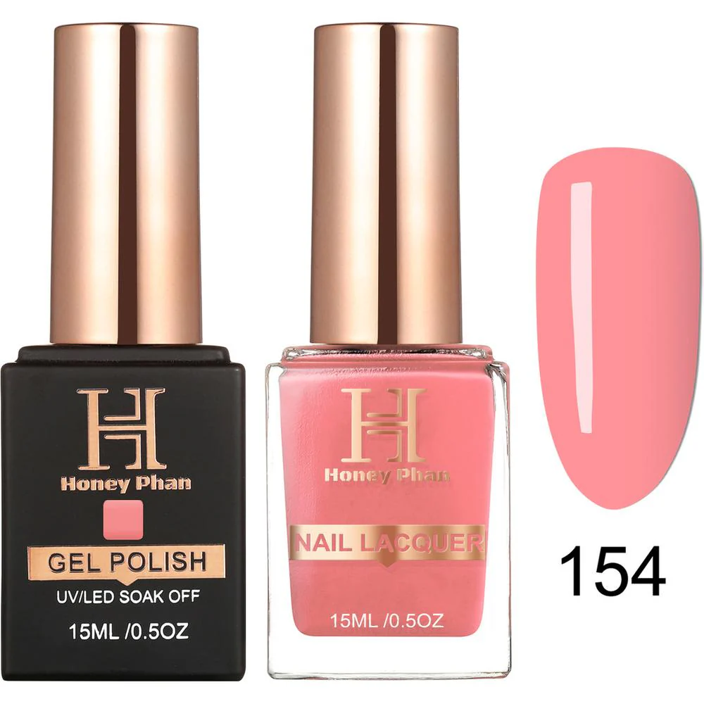Honey's Nail Secret Duo - UV/LED Soak Off Gel Polish 0.5 oz. + Nail Lacquer 0.5 oz. - #HP 154
