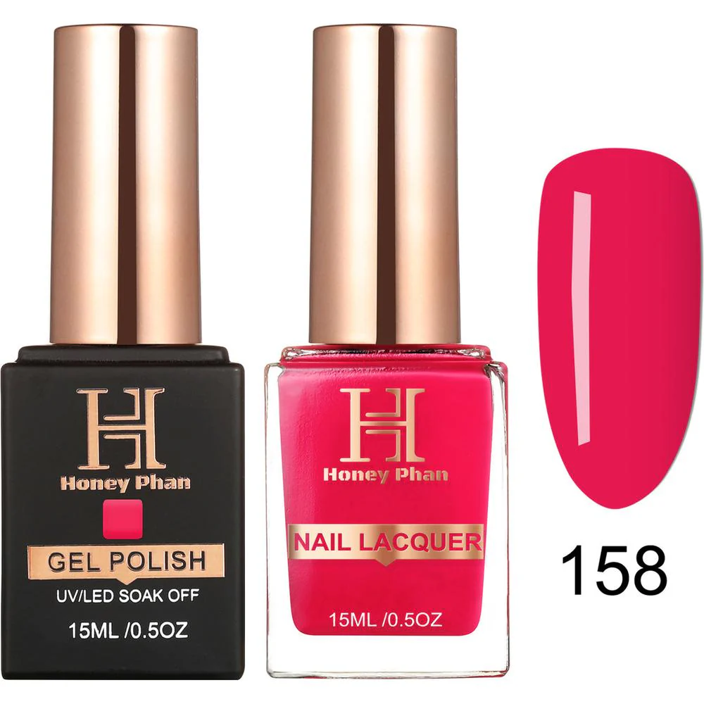 Honey's Nail Secret Duo - UV/LED Soak Off Gel Polish 0.5 oz. + Nail Lacquer 0.5 oz. - #HP 158