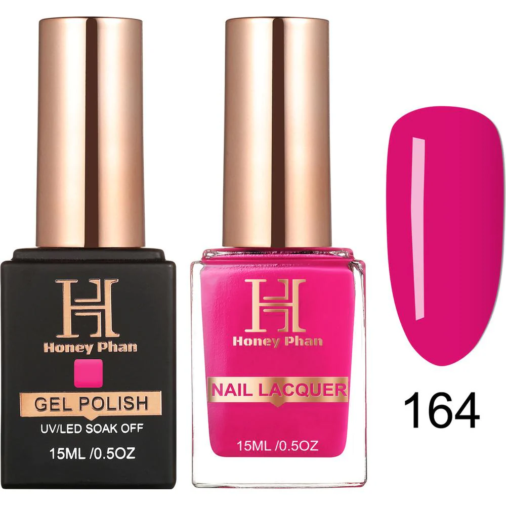Honey's Nail Secret Duo - UV/LED Soak Off Gel Polish 0.5 oz. + Nail Lacquer 0.5 oz. - #HP 164