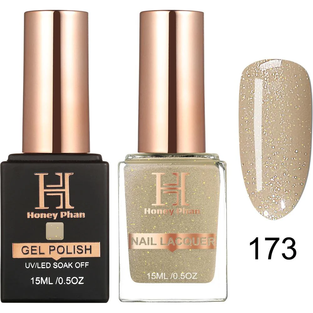 Honey's Nail Secret Duo - UV/LED Soak Off Gel Polish 0.5 oz. + Nail Lacquer 0.5 oz. - #HP 173