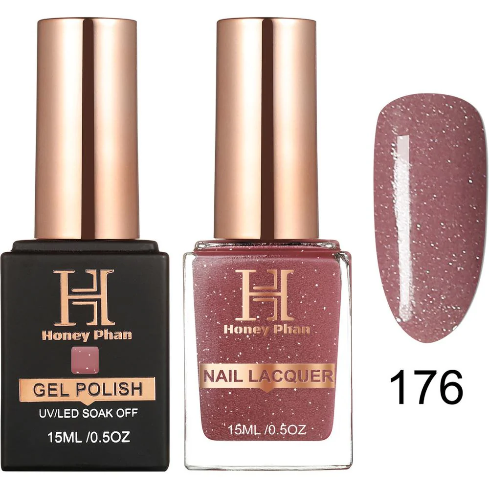Honey's Nail Secret Duo - UV/LED Soak Off Gel Polish 0.5 oz. + Nail Lacquer 0.5 oz. - #HP 176