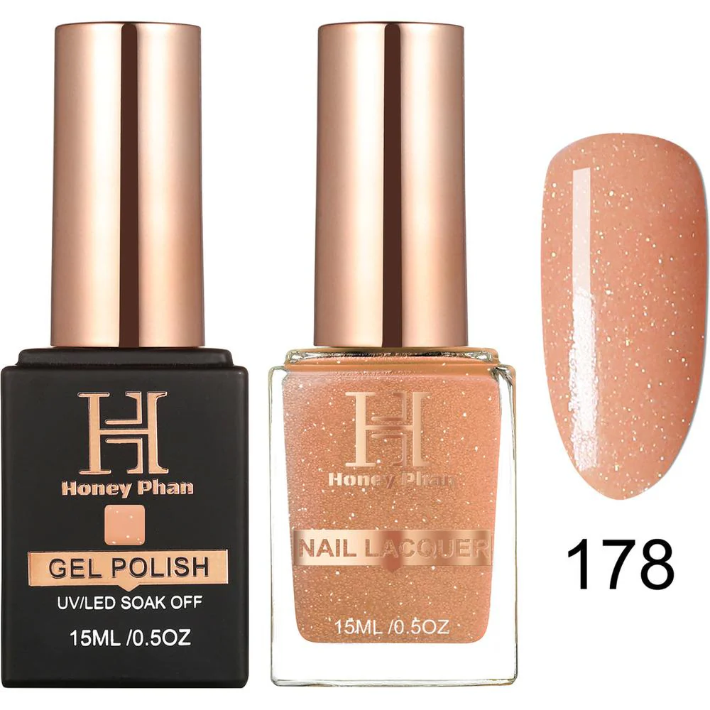 Honey's Nail Secret Duo - UV/LED Soak Off Gel Polish 0.5 oz. + Nail Lacquer 0.5 oz. - #HP 178