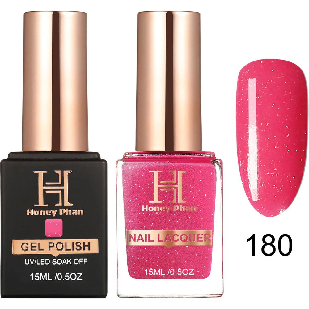 Honey's Nail Secret Duo - UV/LED Soak Off Gel Polish 0.5 oz. + Nail Lacquer 0.5 oz. - #HP 180
