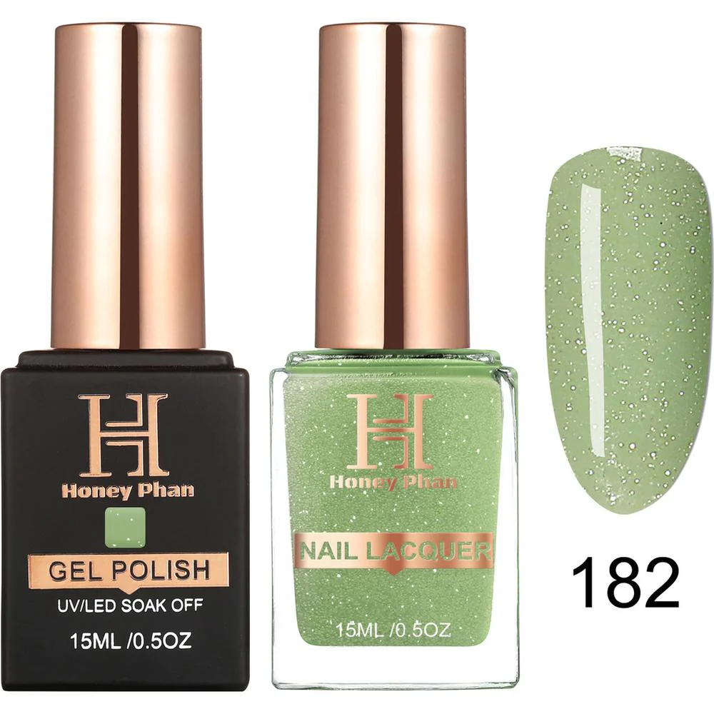 Honey's Nail Secret Duo - UV/LED Soak Off Gel Polish 0.5 oz. + Nail Lacquer 0.5 oz. - #HP 182