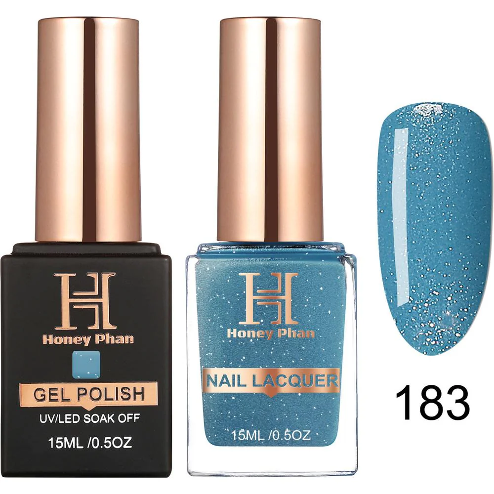 Honey's Nail Secret Duo - UV/LED Soak Off Gel Polish 0.5 oz. + Nail Lacquer 0.5 oz. - #HP 183