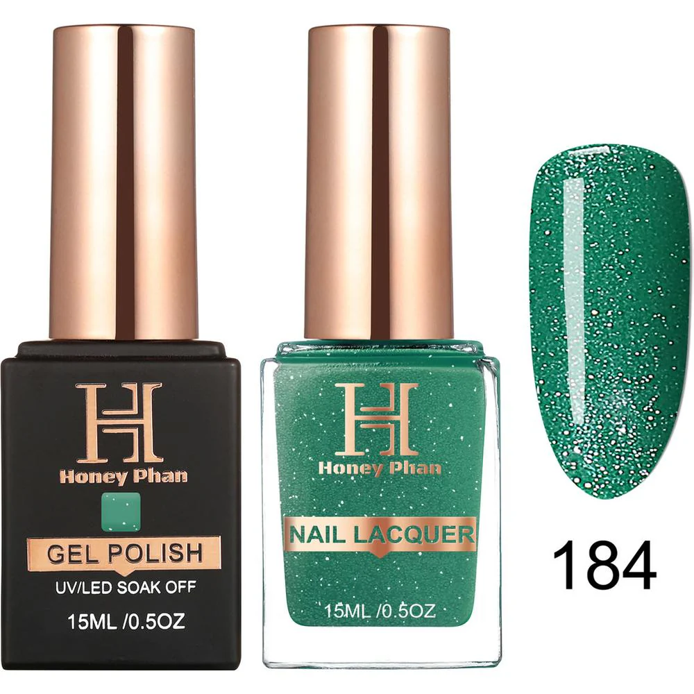 Honey's Nail Secret Duo - UV/LED Soak Off Gel Polish 0.5 oz. + Nail Lacquer 0.5 oz. - #HP 184