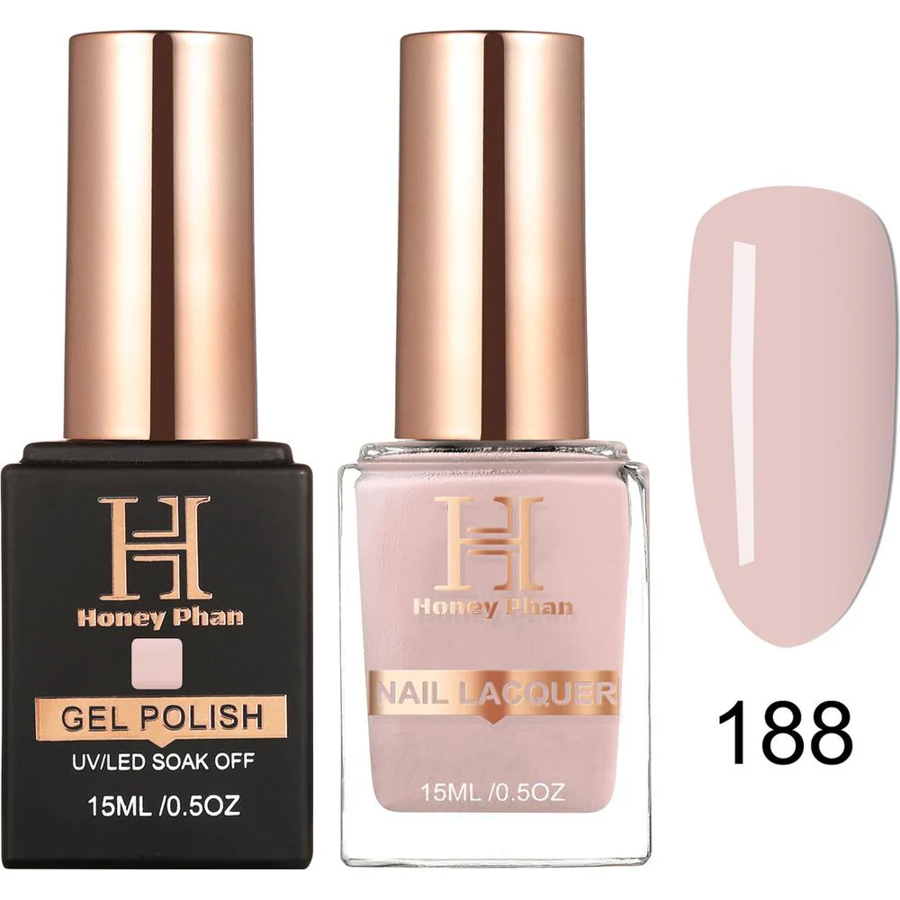 Honey's Nail Secret Duo - UV/LED Soak Off Gel Polish 0.5 oz. + Nail Lacquer 0.5 oz. - #HP 188
