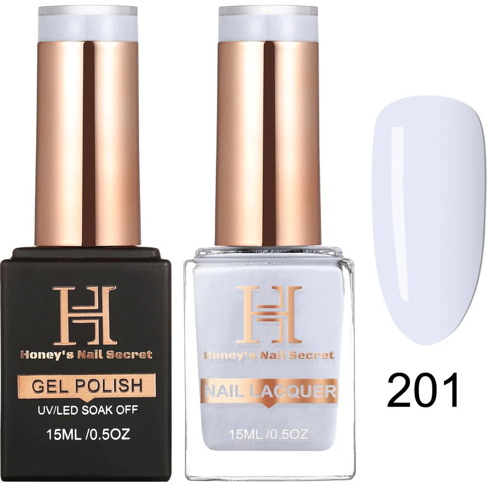 Honey's Nail Secret Duo - UV/LED Soak Off Gel Polish 0.5 oz. + Nail Lacquer 0.5 oz. - #HP 201