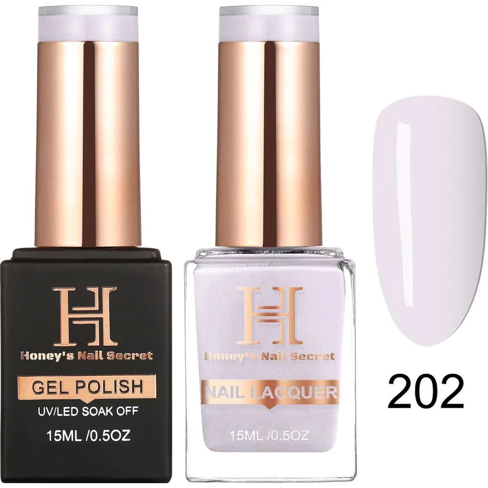 Honey's Nail Secret Duo - UV/LED Soak Off Gel Polish 0.5 oz. + Nail Lacquer 0.5 oz. - #HP 202