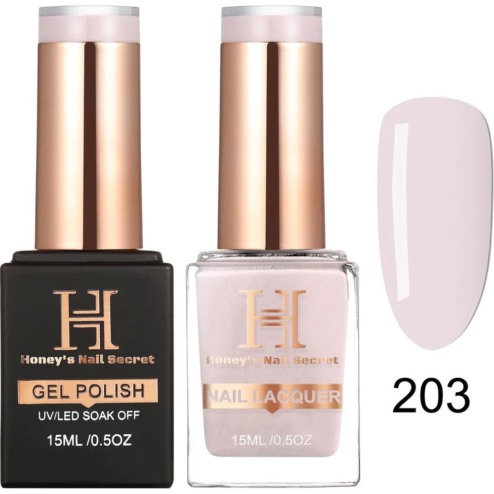 Honey's Nail Secret Duo - UV/LED Soak Off Gel Polish 0.5 oz. + Nail Lacquer 0.5 oz. - #HP 203