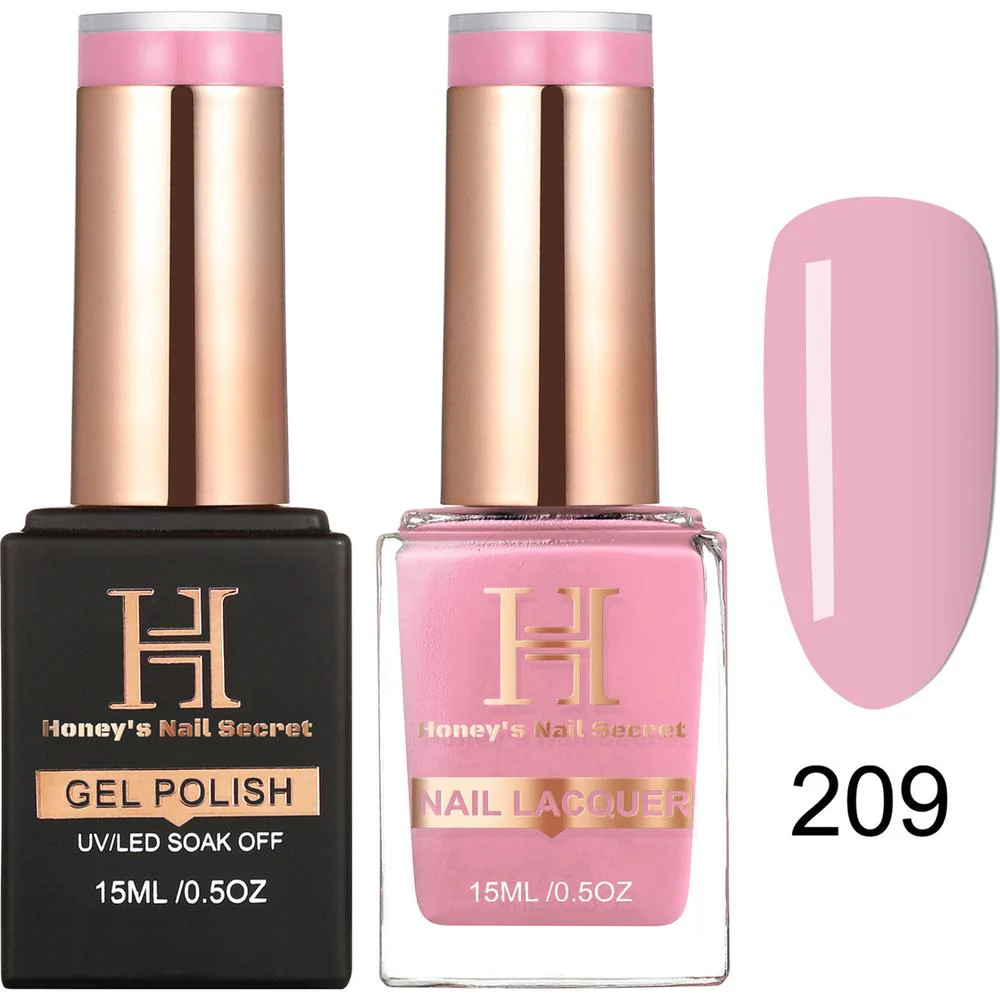 Honey's Nail Secret Duo - UV/LED Soak Off Gel Polish 0.5 oz. + Nail Lacquer 0.5 oz. - #HP 209