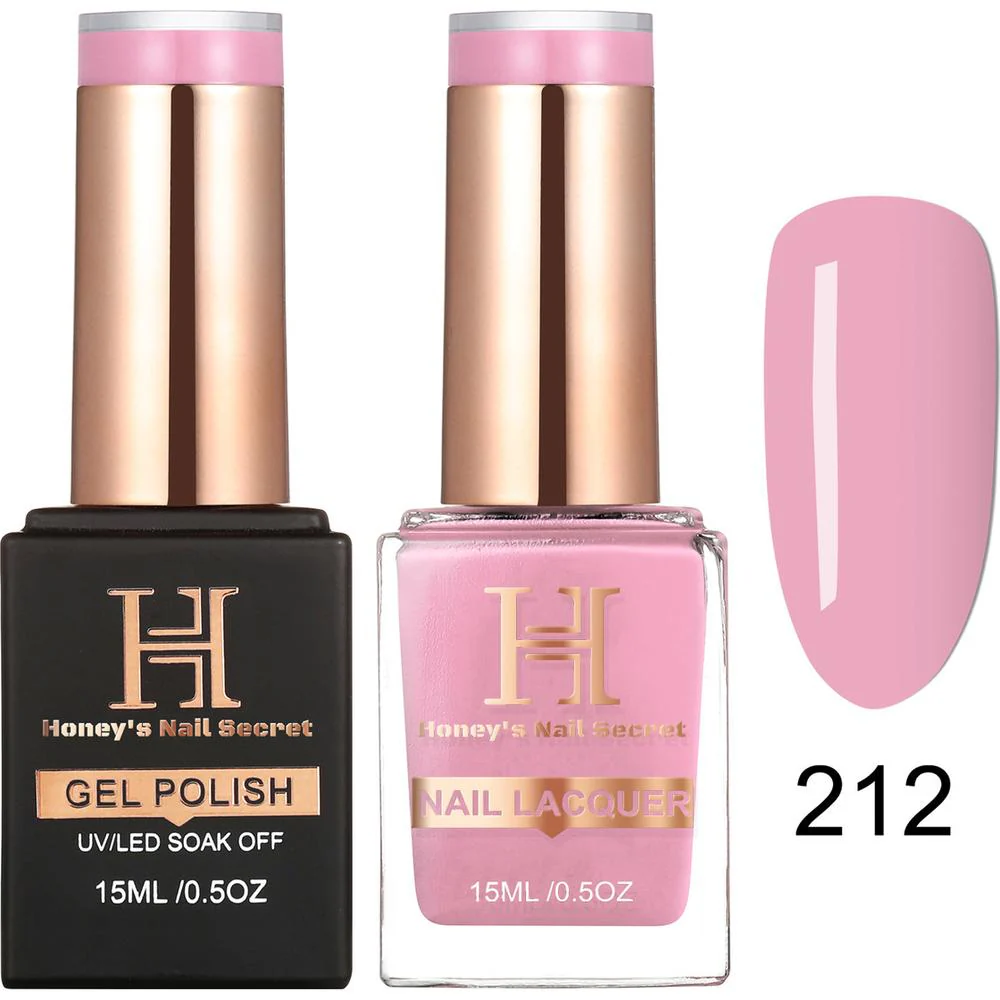 Honey's Nail Secret Duo - UV/LED Soak Off Gel Polish 0.5 oz. + Nail Lacquer 0.5 oz. - #HP 212