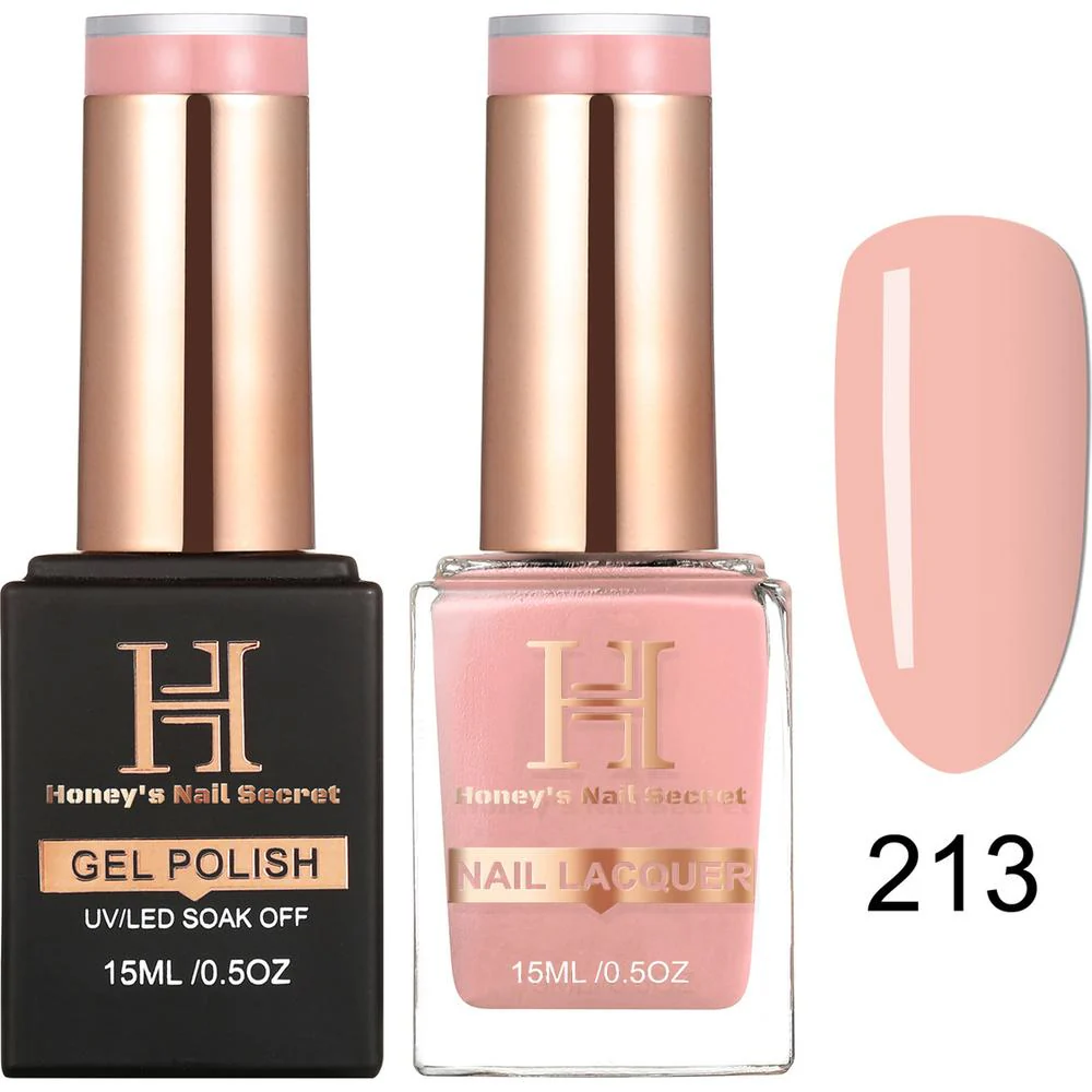 Honey's Nail Secret Duo - UV/LED Soak Off Gel Polish 0.5 oz. + Nail Lacquer 0.5 oz. - #HP 213