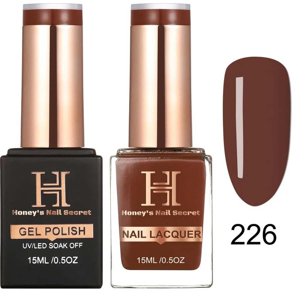 Honey's Nail Secret Duo - UV/LED Soak Off Gel Polish 0.5 oz. + Nail Lacquer 0.5 oz. - #HP 226