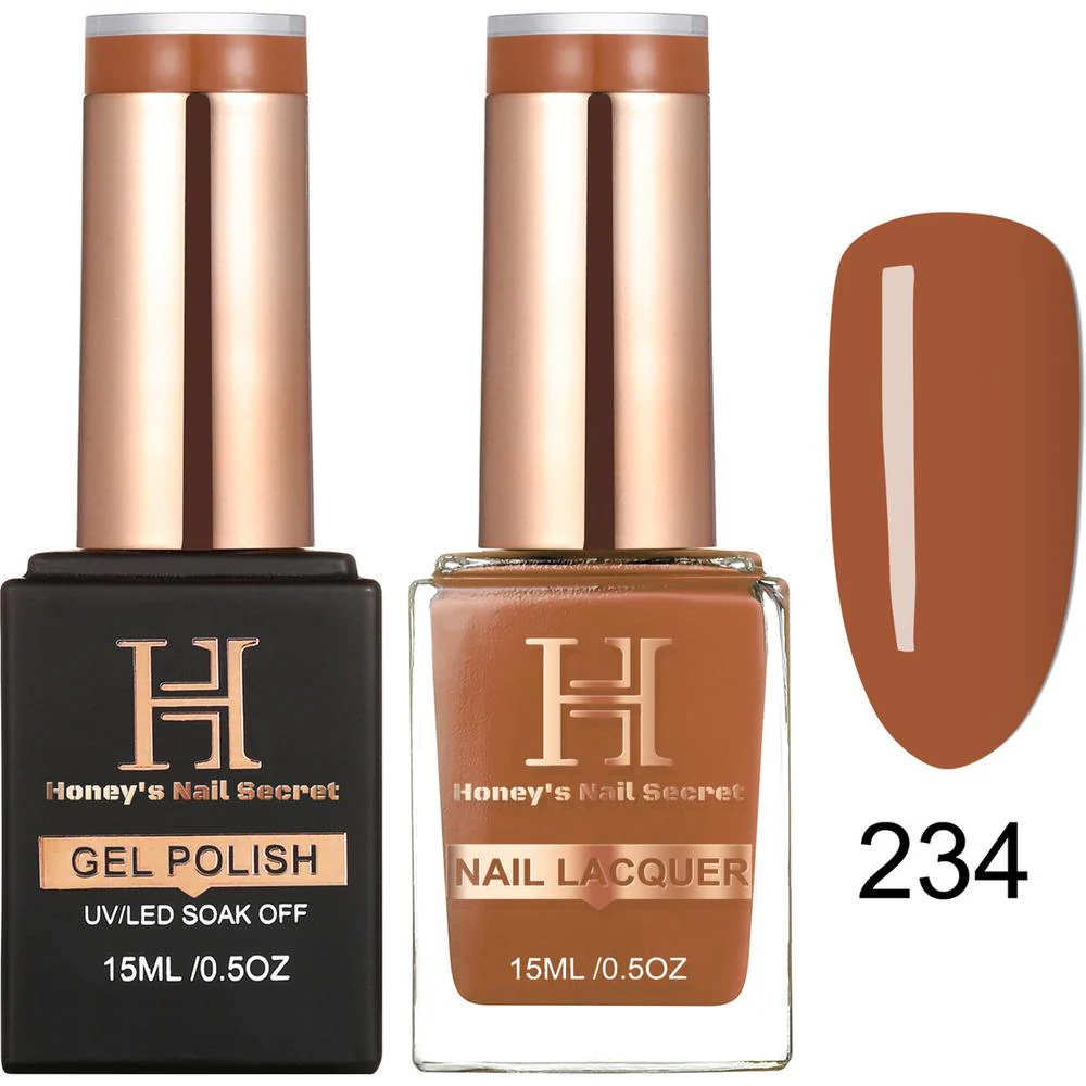 Honey's Nail Secret Duo - UV/LED Soak Off Gel Polish 0.5 oz. + Nail Lacquer 0.5 oz. - #HP 234