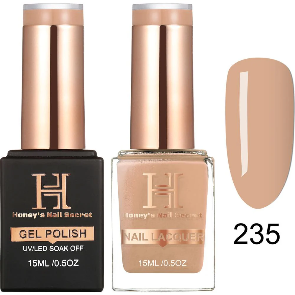 Honey's Nail Secret Duo - UV/LED Soak Off Gel Polish 0.5 oz. + Nail Lacquer 0.5 oz. - #HP 235