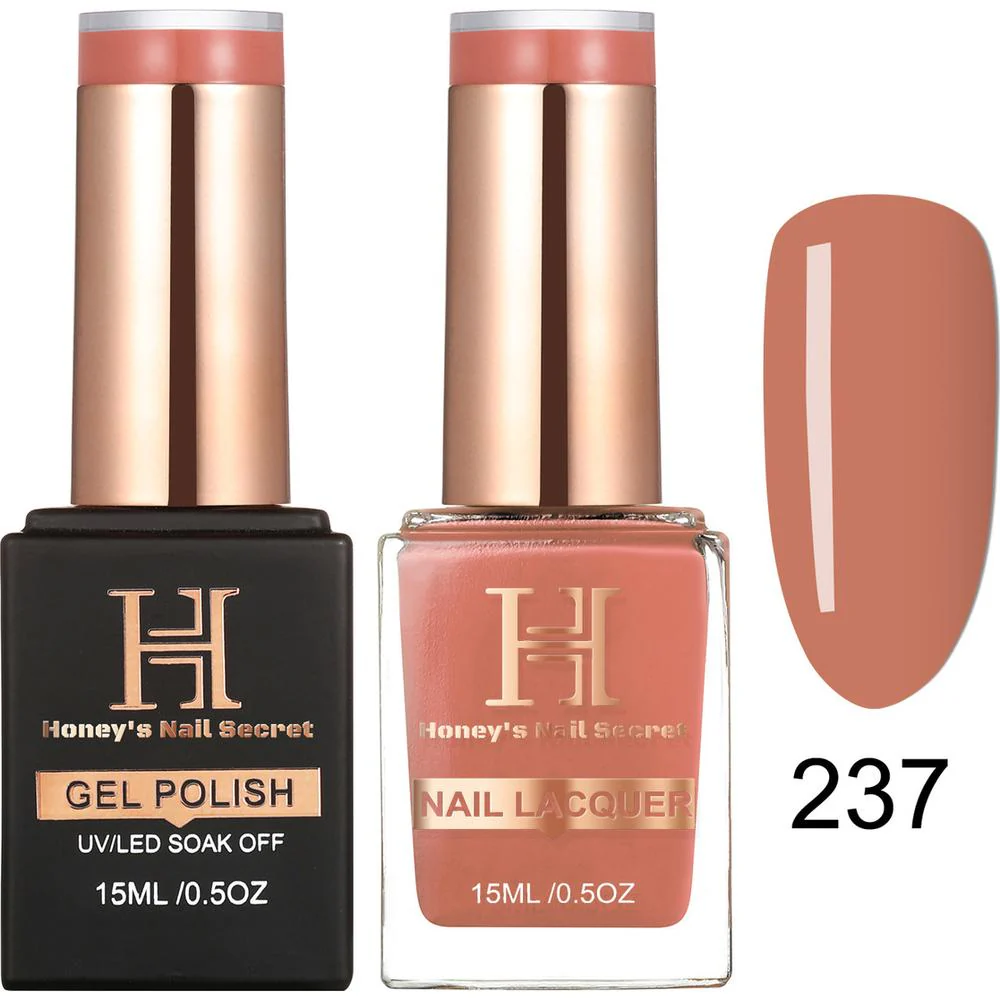 Honey's Nail Secret Duo - UV/LED Soak Off Gel Polish 0.5 oz. + Nail Lacquer 0.5 oz. - #HP 237