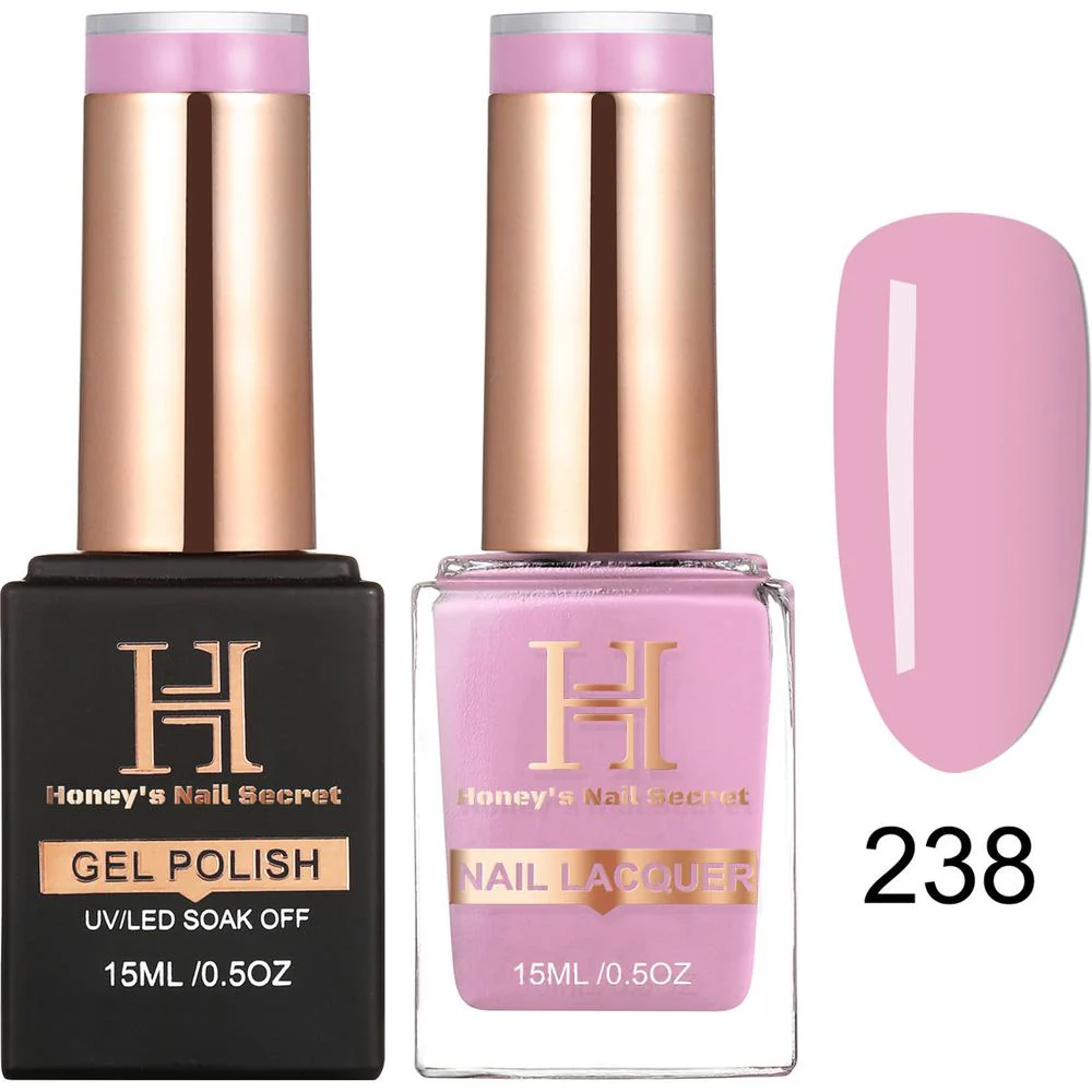 Honey's Nail Secret Duo - UV/LED Soak Off Gel Polish 0.5 oz. + Nail Lacquer 0.5 oz. - #HP 238